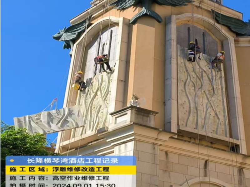 长隆横琴湾酒店海草浮雕板加固